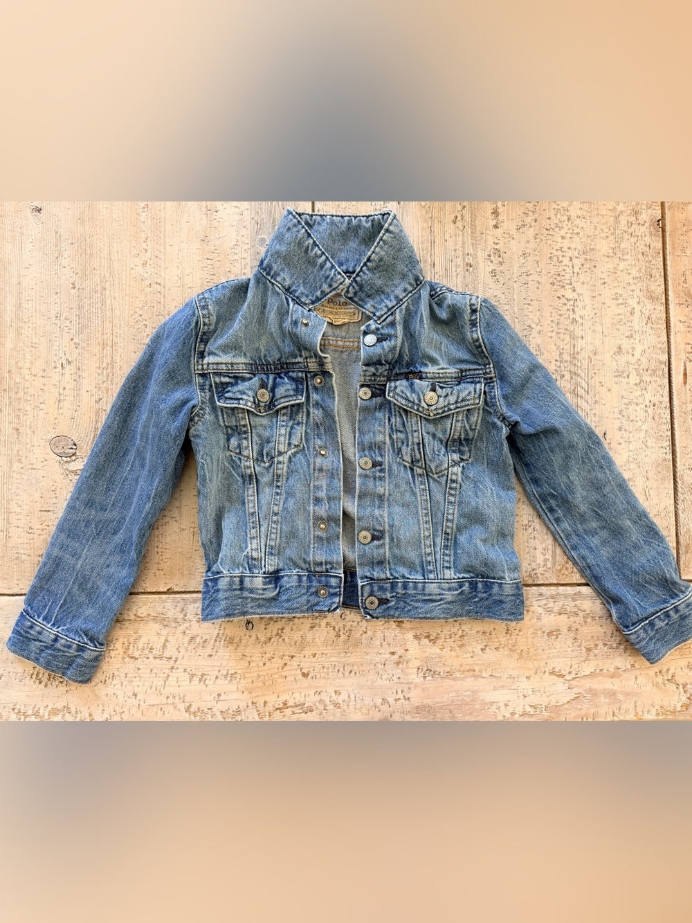 Polo by Ralph Lauren Kids Classic Light Wash Denim Jacket size 6 unisex